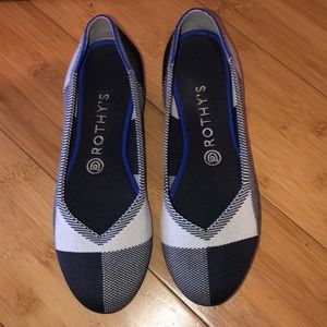 Rothy’s Black & White Captoe Flats - Size 8.5 GUC